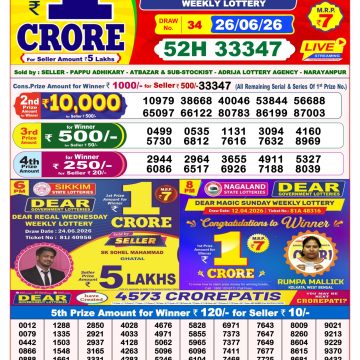 Lottery Result Today 26.06.26