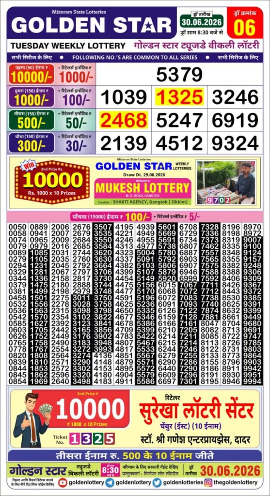 Lottery Result Today 30.06.26