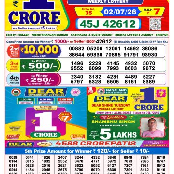 Lottery Result Today 02.07.26