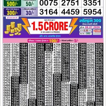 Lottery Result Today 07.07.26