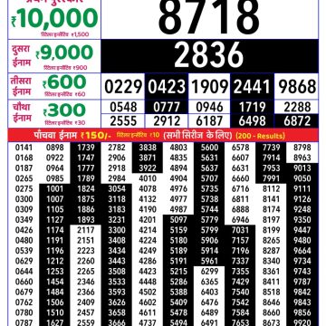 Lottery Result Today 11.07.26