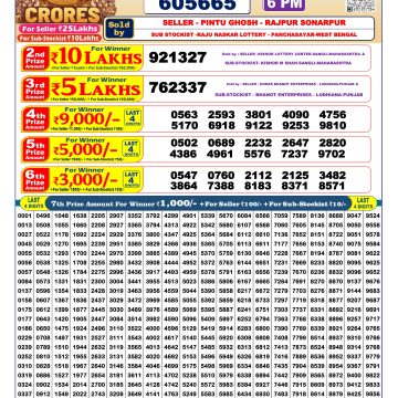 Lottery Result Today 18.07.26