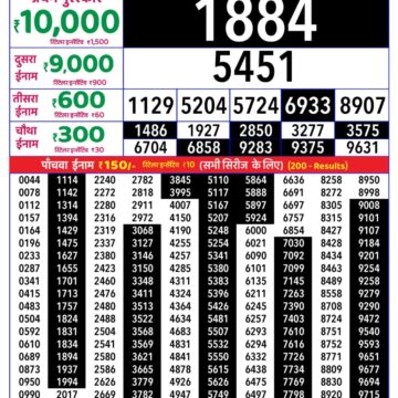 Lottery Result Today 26.07.26