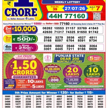 Lottery Result Today 27.07.26