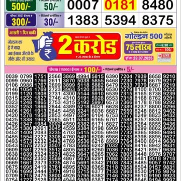 Lottery Result Today 27.07.26