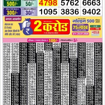 Lottery Result Today 26.07.26