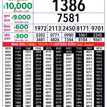 Lottery Result Today 03.08.26