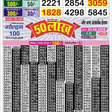 Lottery Result Today 03.08.26