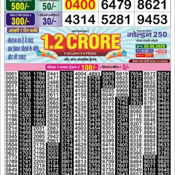 Lottery Result Today 24.08.26