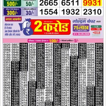 Lottery Result Today 25.08.26