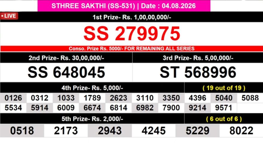 Lottery Result Today 04.08.26