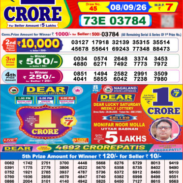 Lottery Result Today 08.09.26