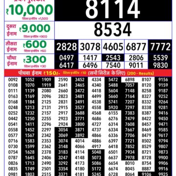 Lottery Result Today 08.09.26