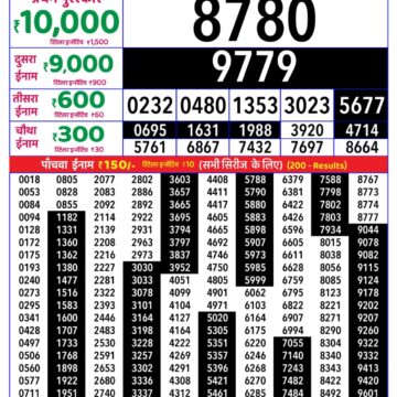 Lottery Result Today 16.09.26