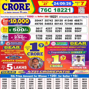 Lottery Result Today 24.09.26