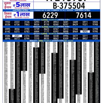 Lottery Result Today 20.10.26