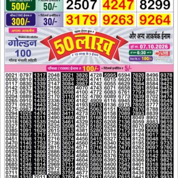 Lottery Result Today 01.10.26