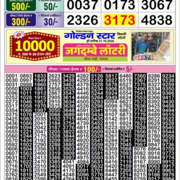 Lottery Result Today 23.10.26